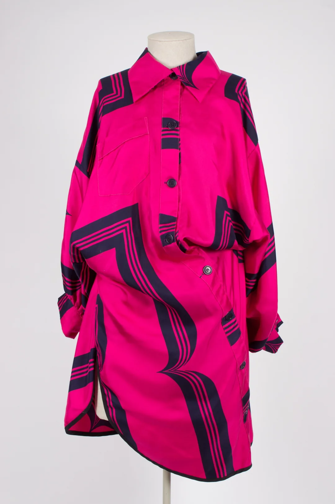 Fuchsia Graphic Shirt Dress thumbnail 3