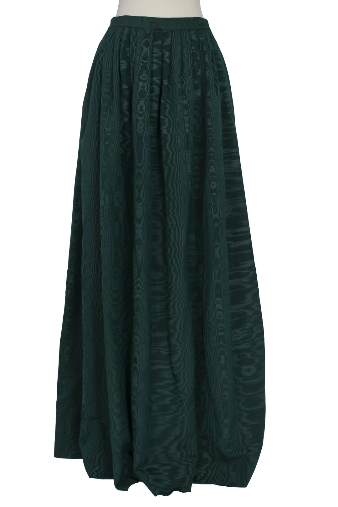 Dark Green Moiré Maxi Skirt thumbnail 2
